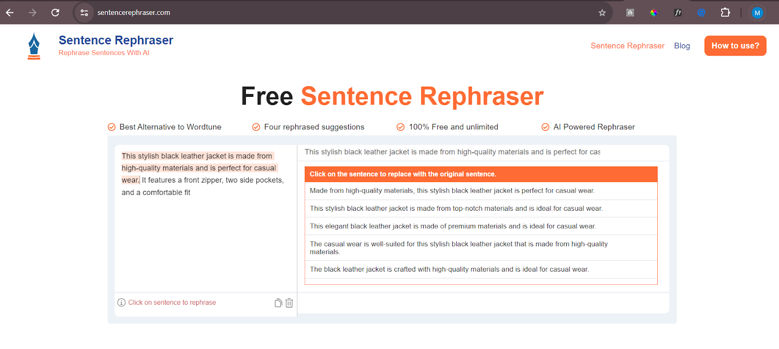 sentence-rephraser