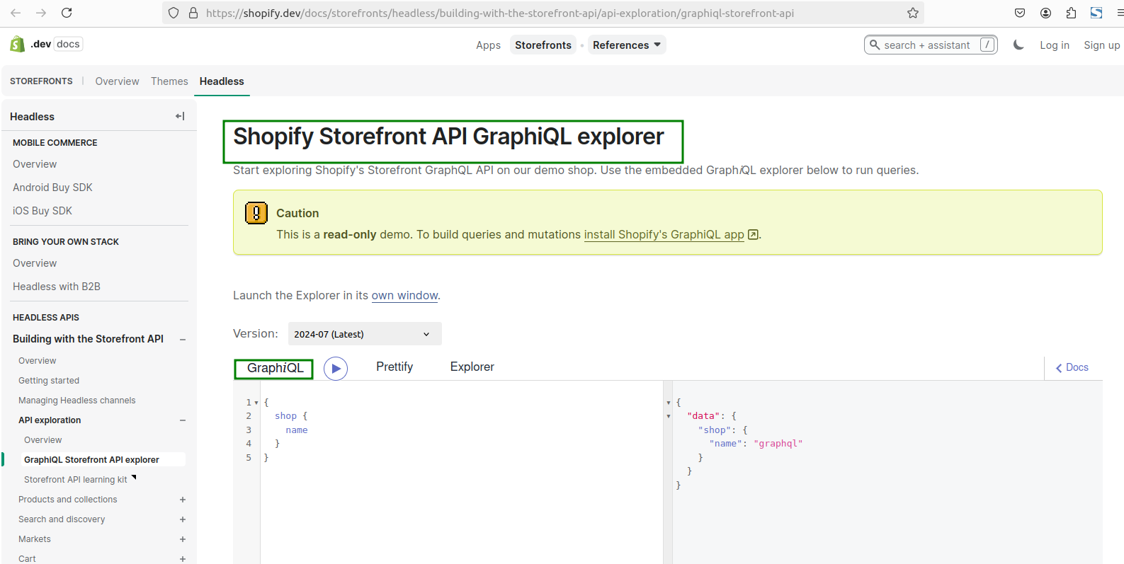 shopify-api-graphiql-explore-tool